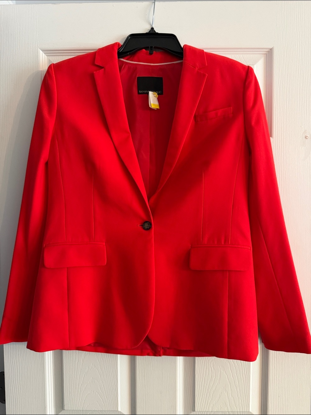 Banana Republic Red Single-Button Blazer